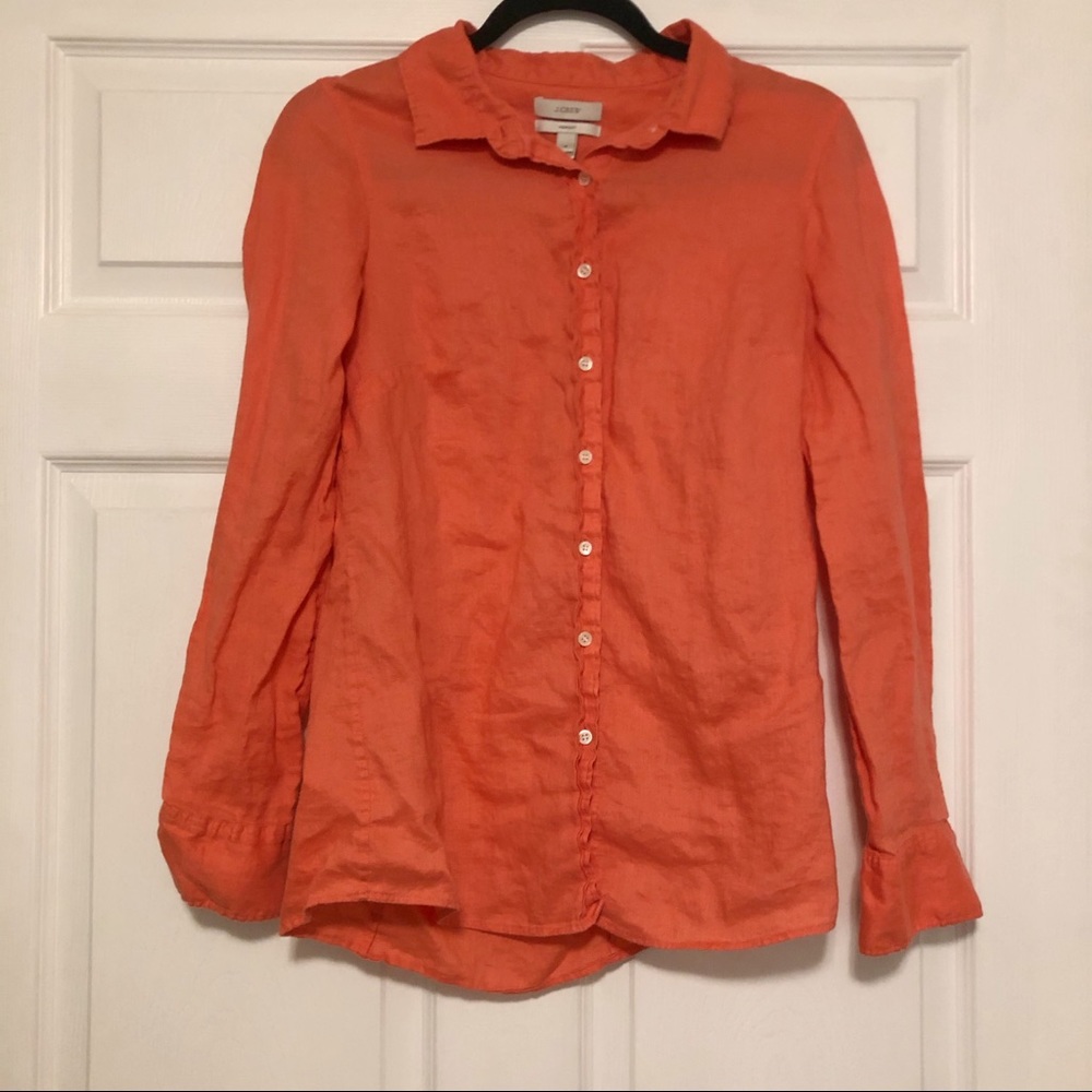J. Crew Perfect Long Sleeve Button Down Shirt